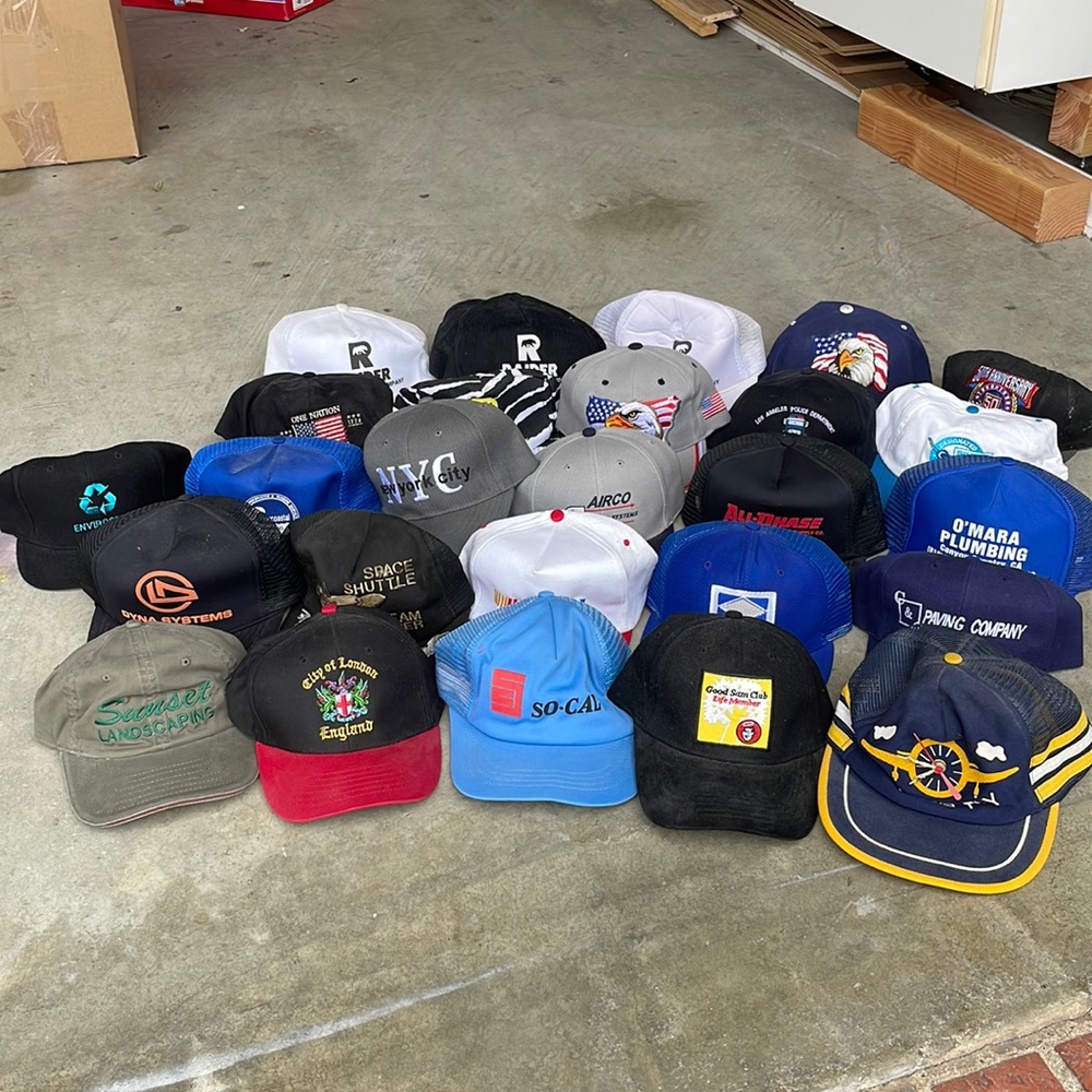 Lot of vintage hats from 70s-80s